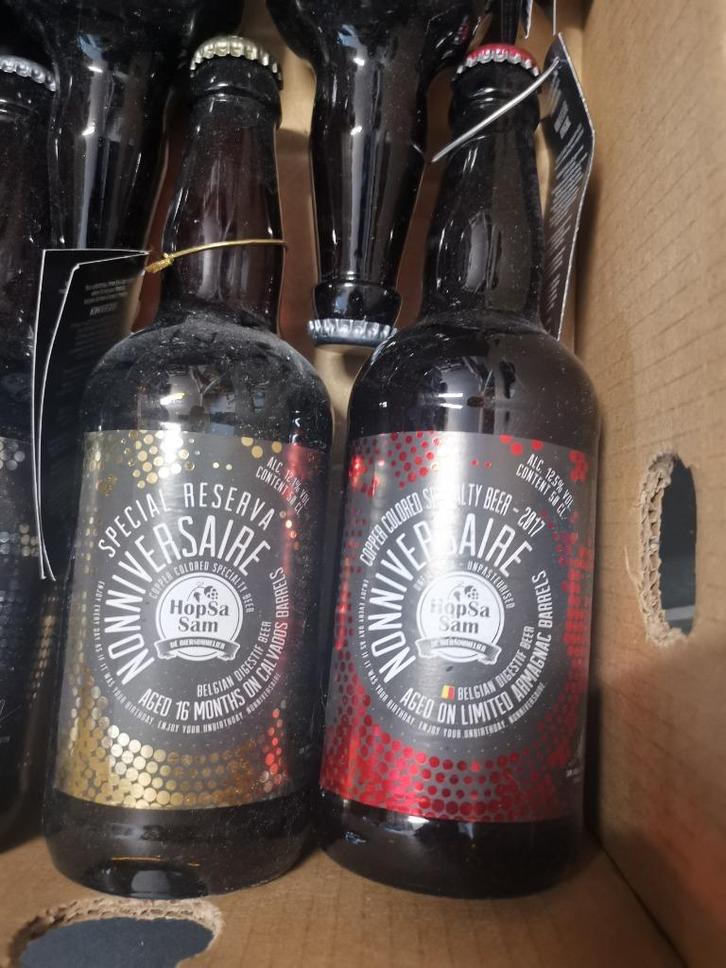 Lot 20 vintage bieren Nonniversaire Calvados, Verzamelen, Biermerken, Nieuw, Flesje(s), Overige merken, Ophalen of Verzenden