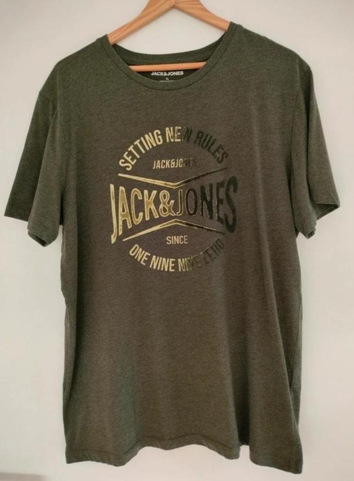 Mooie T-shirt Jack & Jones Large, khaki, Kleding | Heren, T-shirts, Gedragen, Maat 52/54 (L), Groen, Ophalen of Verzenden