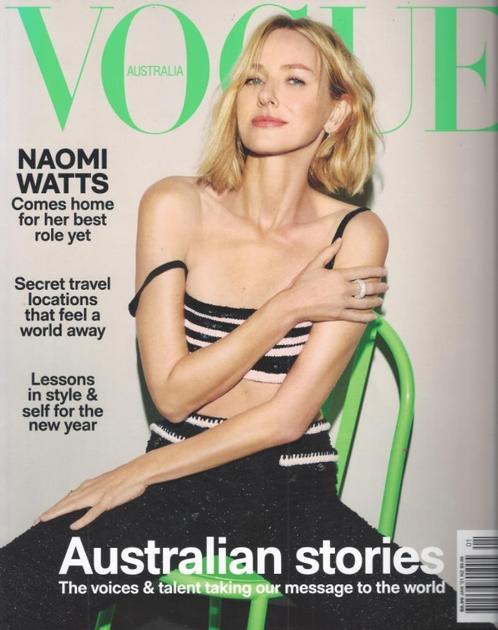 Vogue Australia - January 2021 - Naomi Watts, Livres, Journaux & Revues, Neuf, Magazine féminins, Envoi