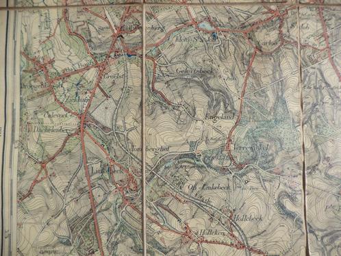 1894 militaire stafkaart UKKEL de Lahoese cartografie ABBL, Verzamelen, Militaria | Algemeen, Ophalen of Verzenden