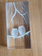 2 uiltjes op tak, Collections, Collections Animaux, Enlèvement, Comme neuf, Oiseaux, Statue ou Figurine