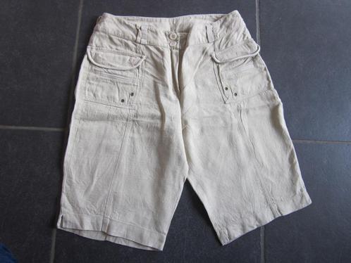 beige short met zakken, Kleding | Dames, Broeken en Pantalons, Gedragen, Maat 38/40 (M), Beige, Kort, Ophalen of Verzenden