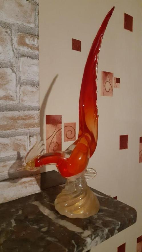 Statuette oiseau en verre de Murano, Antiek en Kunst, Curiosa en Brocante, Ophalen