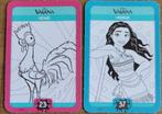 Vaiana: 2 verzamelkaarten Disney Colour Magic, Verzamelen, Ophalen of Verzenden, Zo goed als nieuw, Film, Foto of Kaart