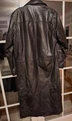 Lange lederen jas zwart maat xl, Kleding | Heren, Ophalen, Zo goed als nieuw, Maat 56/58 (XL), Zwart