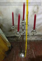 GROTE KOPER KANDELAAR  +  THEESERVIES, Antiek en Kunst, Ophalen, Koper of Brons