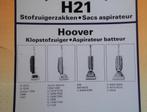 7 stofzuigerzakken type H21 Hoover klopstofzuiger, Enlèvement, Neuf