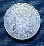 50 cent VL 1886 - Leopold II, Postzegels en Munten, Munten | België, Verzenden, Zilver, Losse munt, Zilver