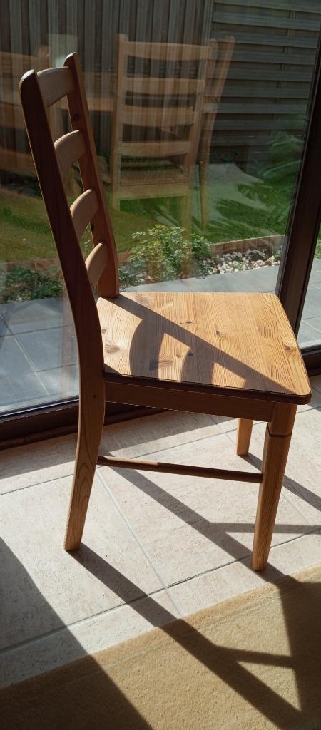 massief houten eetplaats : dressoir, tafel en 6 stoelen, Huis en Inrichting, Complete eetkamers, Gebruikt, Ophalen