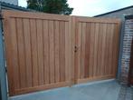 te koop afzelia poort en poortje  scherpe prijs!, Tuin en Terras, Tuinpoorten, Ophalen, Nieuw, 150 tot 200 cm, Hout