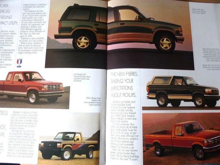 Brochure du programme Ford US Models, 1992 Cars + Trucks, Livres, Autos | Brochures & Magazines, Utilisé, Ford, Envoi