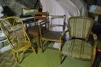 4 antieken stoelen.. + poef ,  zie foto's...., Ophalen