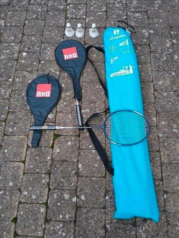 2 badmintonrackets + Artego-net beschikbaar voor biedingen