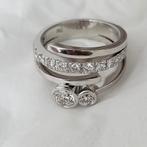 Diamond ring 18 karaat witgoud, Bijoux, Sacs & Beauté, Bagues, Comme neuf, Or, Enlèvement, Blanc