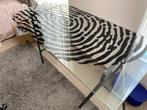 Bureau met glazen tafel, Huis en Inrichting, Bureaus, Ophalen, Zo goed als nieuw, Bureau