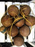 Petanqueballen (8) + houten en metalen krik, oud, Sport en Fitness, Ophalen, Gebruikt