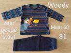 Pyjama Woody lange mouwen en broekje - maat 68, Broekje, Jongetje of Meisje, Ophalen of Verzenden, Zo goed als nieuw