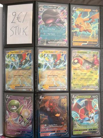 Pokemon V’s en EX kaarten - €2/stuk, Enlèvement ou Envoi, Comme neuf