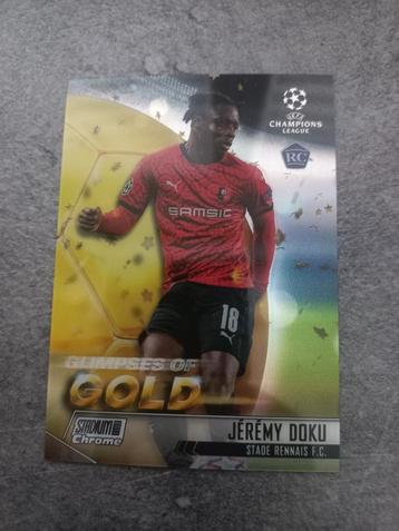 Topp Card Stage Chrome. Jeremy Doku, débutant, Enlèvement ou Envoi, Comme neuf