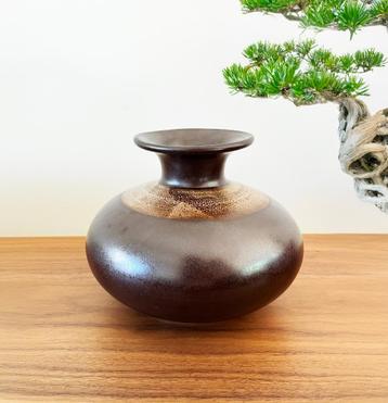 Vase vintage en poterie foncée, Japon, Enlèvement ou Envoi