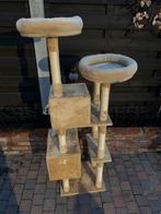 Kattenkrabpaal met slaaphok. 1,38 m hoog, Ophalen, Zo goed als nieuw, Krabpaal