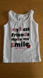 Wit topje "My best friends make me smile" - maat 98, Kinderen en Baby's, Kinderkleding | Maat 98, Palomino, Meisje, Ophalen of Verzenden
