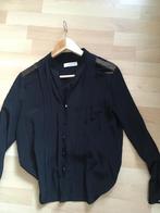 Prachtige zijden blouse Sandro Size 1, Kleding | Dames, Zo goed als nieuw, Maat 36 (S), Zwart, Sandro
