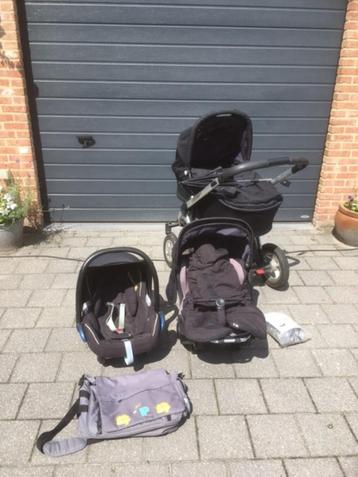 Combi kinderwagen Maxi Cosi + gratis kinderbedje