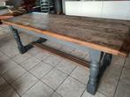 massief eiken tafel & stoelen, Ophalen, Gebruikt, Rustiek, Eikenhout