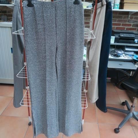 Glitter broek hoge taille nieuw wijde pijpen Day mt L, Kleding | Dames, Broeken en Pantalons, Nieuw, Maat 42/44 (L), Overige kleuren