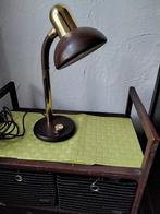 VINTAGE  - IMPEC Lampe de bureau brune très stable +/-2,5 kg, Enlèvement ou Envoi