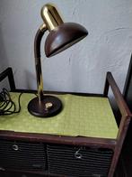 VINTAGE - IMPEC Zeer stabiele bruine bureaulamp +/-2,5 kg, Ophalen of Verzenden