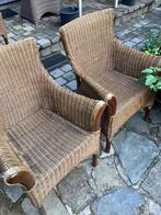 2 of 3 rieten stoelen, Huis en Inrichting, Ophalen, Gebruikt, Twee, Bruin
