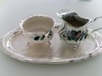 Verzilverde suiker en melkset op dienblad, Antiek en Kunst, Ophalen of Verzenden