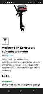 Mariner 6pk four stroke, Sports nautiques & Bateaux, Moteurs Hors-bord & In-bord, Comme neuf, Enlèvement