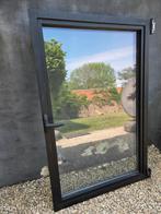 Zwart kip- en draairaam met glas, Doe-het-zelf en Bouw, Ophalen, Zo goed als nieuw, Aluminium