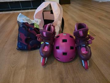 Rollerset maat 30-32, helm, beschermer en tas  beschikbaar voor biedingen