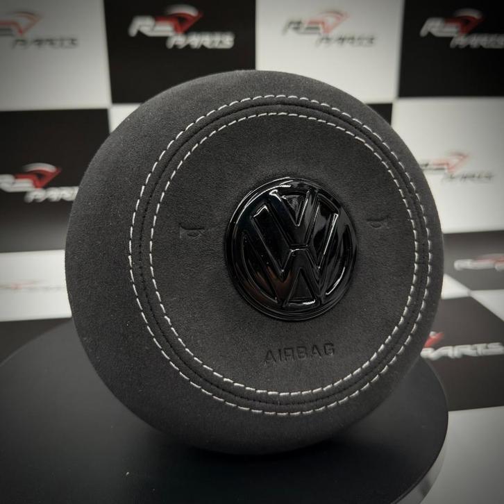 Volkswagen airbag cover zwart wit GTI R Golf, Auto-onderdelen, Besturing, Volkswagen, Nieuw, Ophalen of Verzenden