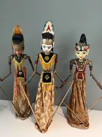 Trois magnifiques poupées Wayang Golek, Antiquités & Art, Art | Art non-occidental, Enlèvement ou Envoi