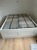 Bedframe 140x200, Ophalen, Wit, 140 cm, Zo goed als nieuw