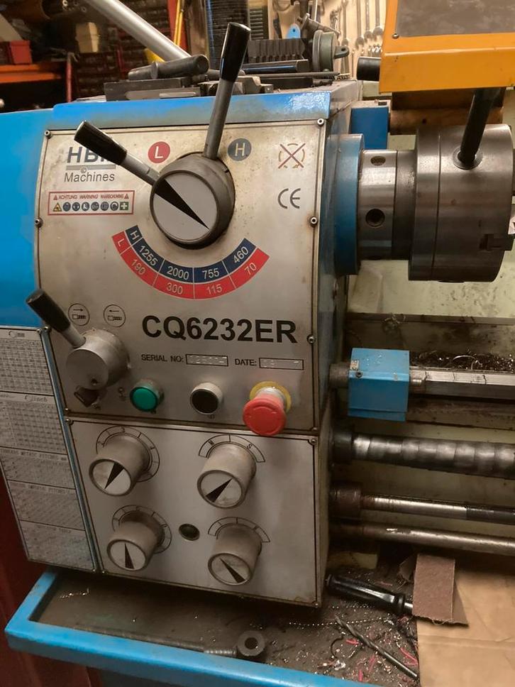 METAAL DRAAIBANK HBM, Doe-het-zelf en Bouw, Draaibanken, Zo goed als nieuw, Metaaldraaibank, 500 tot 1000 mm, Ophalen