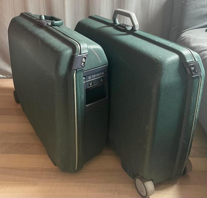 Set van 2 Samsonite koffers – stevig & duurzaam, Handtassen en Accessoires, Koffers, Gebruikt, Ophalen