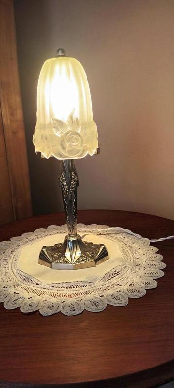Lamp uit de Art Deco/Art Nouveau-periode, gesigneerd Gilles