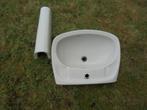 Roca porseleinen lavabo met voet, Doe-het-zelf en Bouw, Ophalen, Gebruikt, Steen, Wastafel