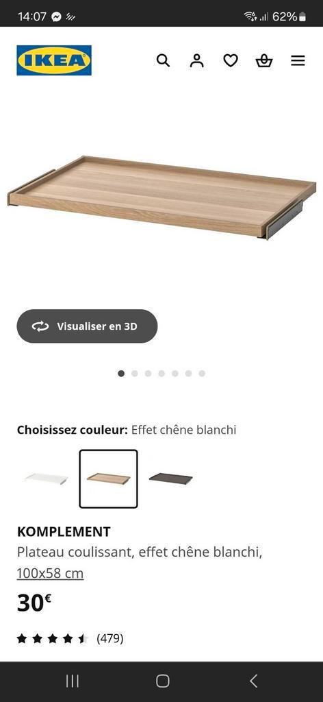 Ensemble accessoires komplement pour pax Ikea, Huis en Inrichting, Kasten | Kleerkasten, Zo goed als nieuw, Eikenhout, Glas, Ophalen