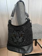Handtas zwart poes, Enlèvement ou Envoi, Comme neuf, Noir, Sac à main