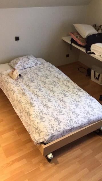 Bed op wielen met Auping spiraalbodem en matras - 100x200 cm beschikbaar voor biedingen
