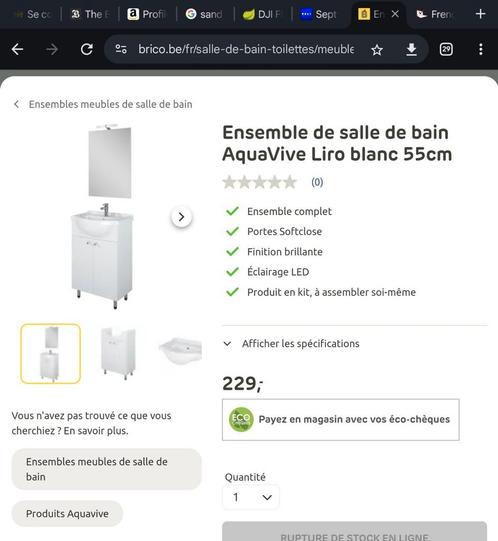 Ensemble de salle de bain Aquavive Liro neuf, Elektronische apparatuur, Luchtbehandelingsapparatuur, Zo goed als nieuw, Ophalen of Verzenden