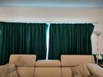 Overgordijnen donker turkoois, Huis en Inrichting, Stoffering | Gordijnen en Lamellen, Ophalen, Zo goed als nieuw