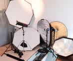 Volledige studioset met 2x Bowens 1000Ws en 2x octagon, Ophalen, Gebruikt
